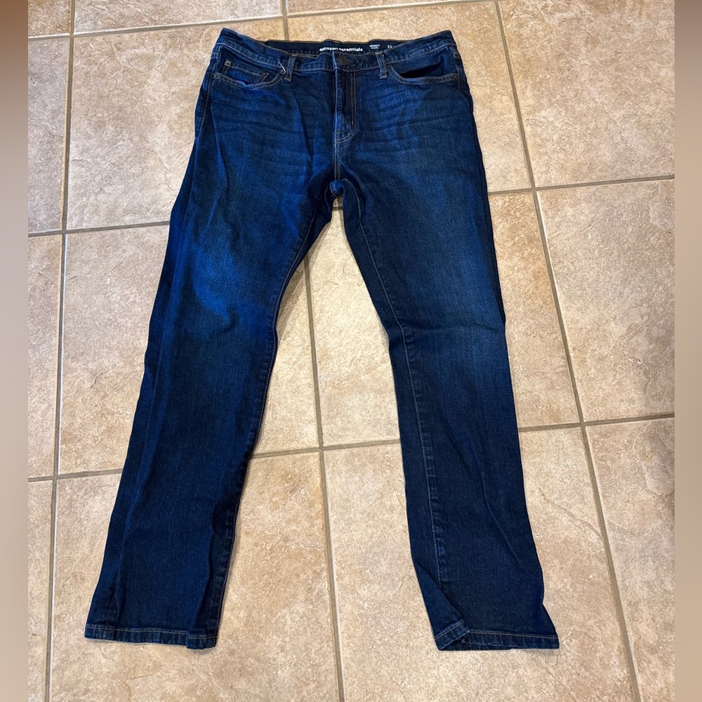 Amazon Essentials 35x32 Men's Blue Jeans